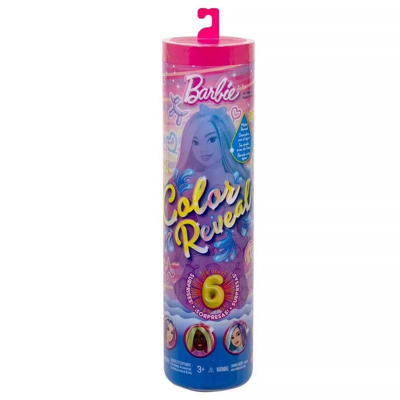 Boneca Barbie Color Reveal Animais com Balões com 6 Surpresas